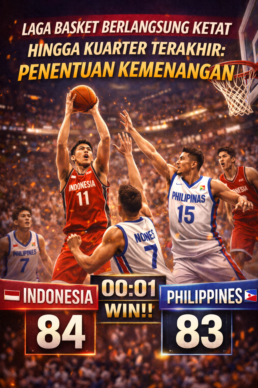 Laga Basket Berlangsung Ketat hingga Kuarter Terakhir