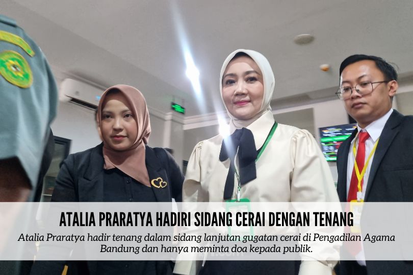 Atalia Praratya Hadiri Sidang Cerai dengan Tenang