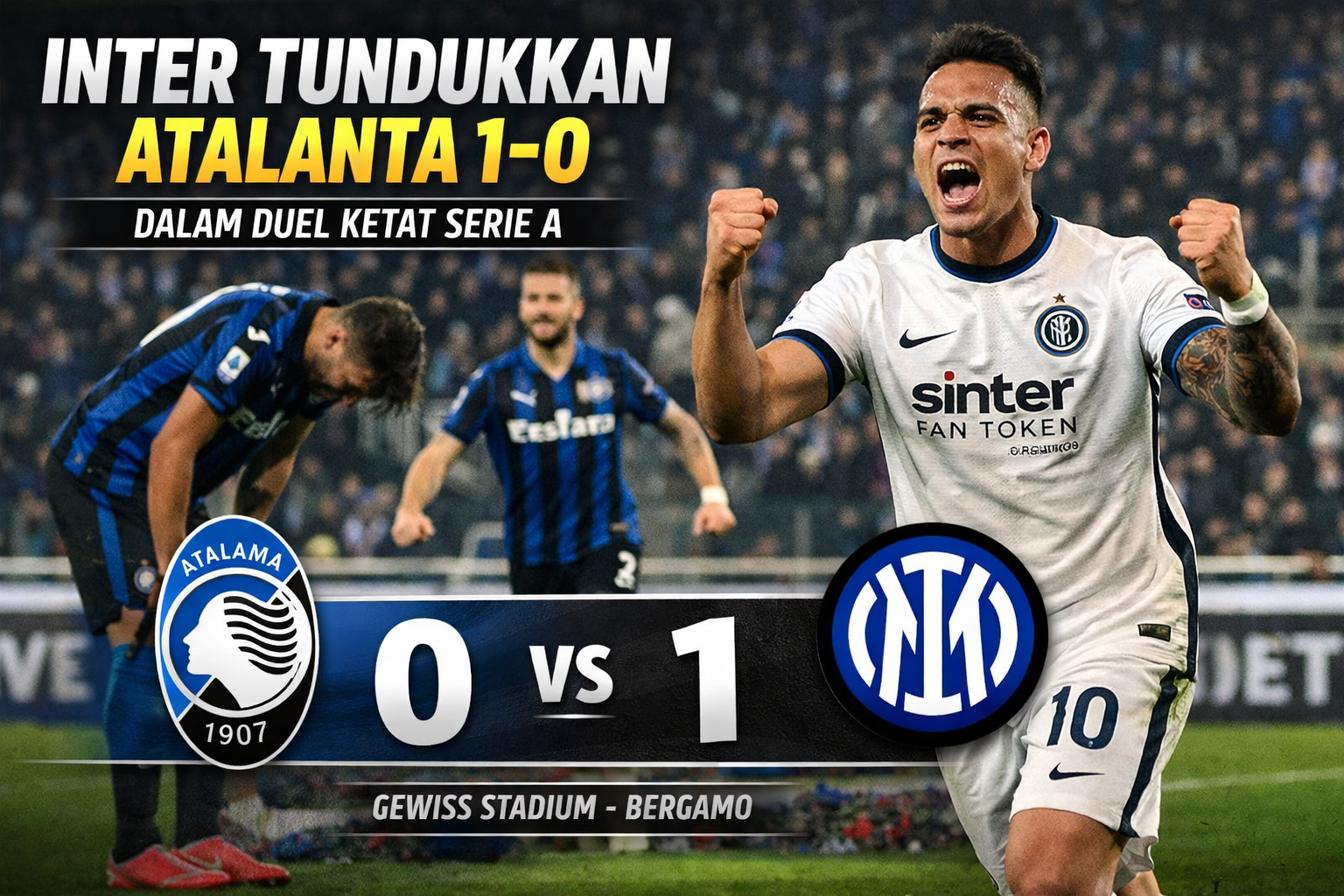 Inter Tundukkan Atalanta 1-0