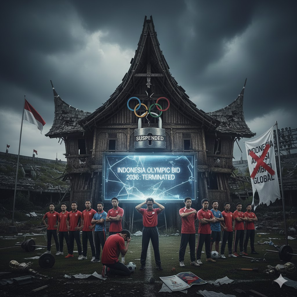 Dunia olahraga Indonesia kembali diguncang badai besar di pengujung tahun 2025. Komite Olimpiade Internasional (IOC) secara resmi menjatuhkan sanksi berat