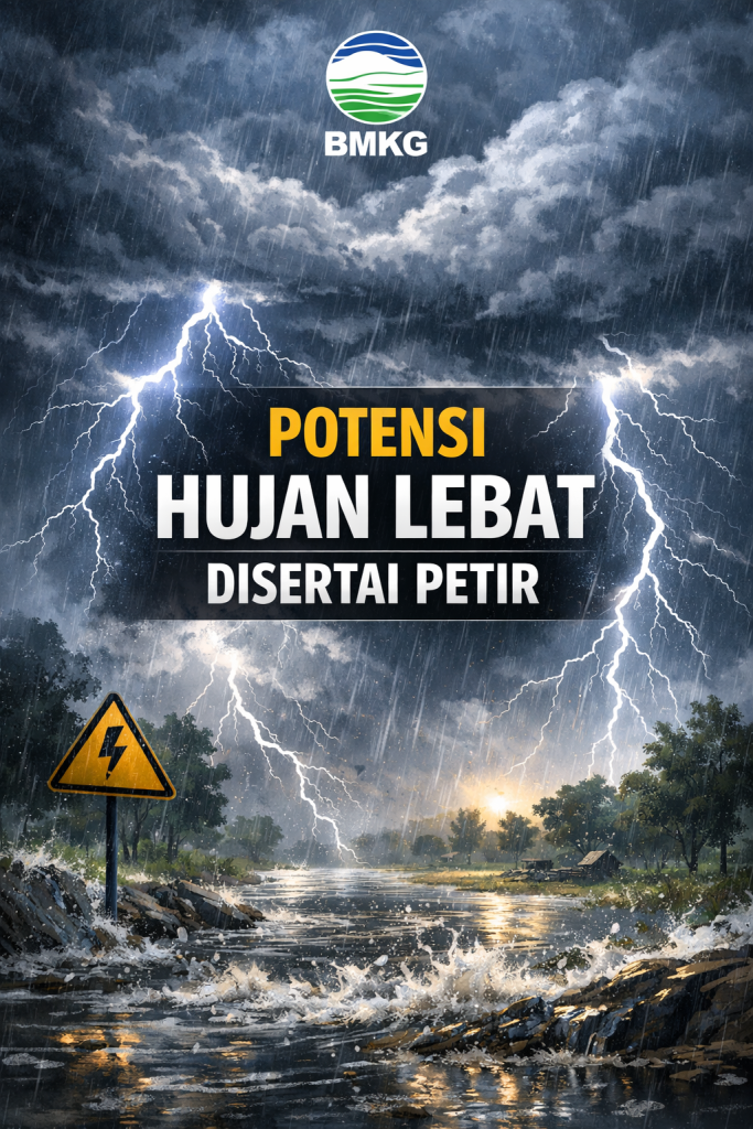 BMKG: Potensi Hujan Lebat Disertai Petir