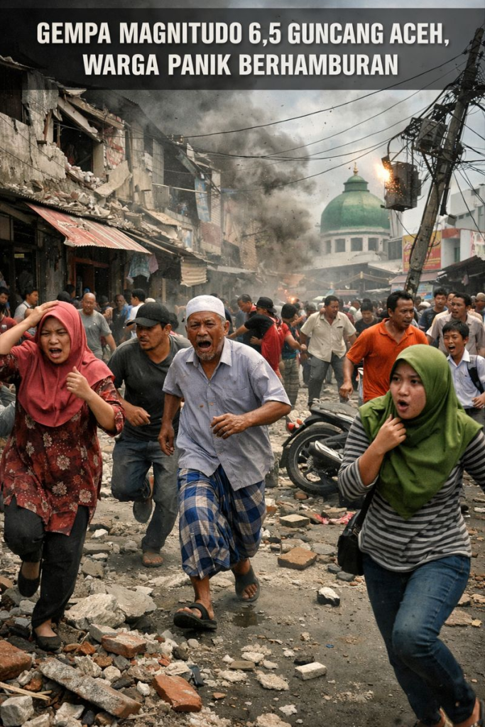 Gempa Magnitudo 6,5 Guncang Aceh, Warga Panik Berhamburan