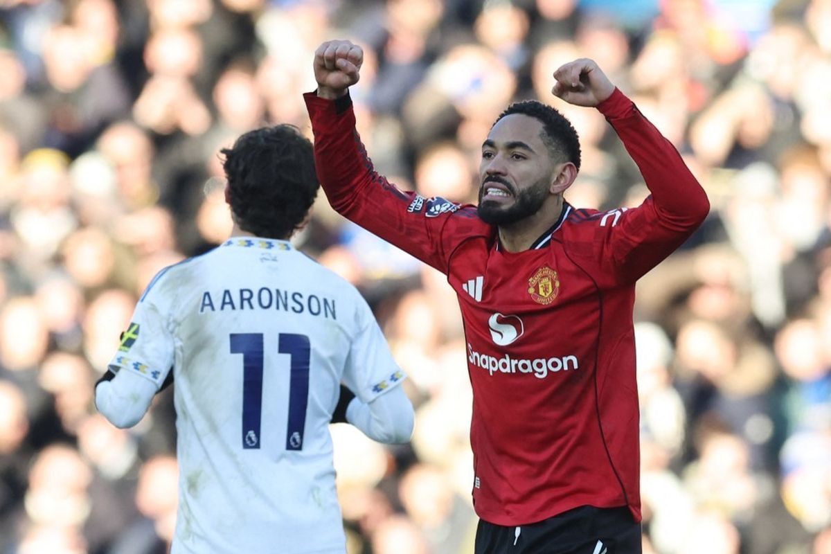 Hasil Leeds vs Man United berakhir 1-1